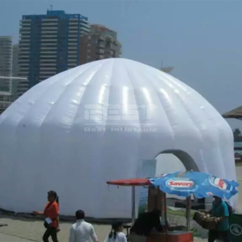 White Color Customized Size Inflatable Dome Tent