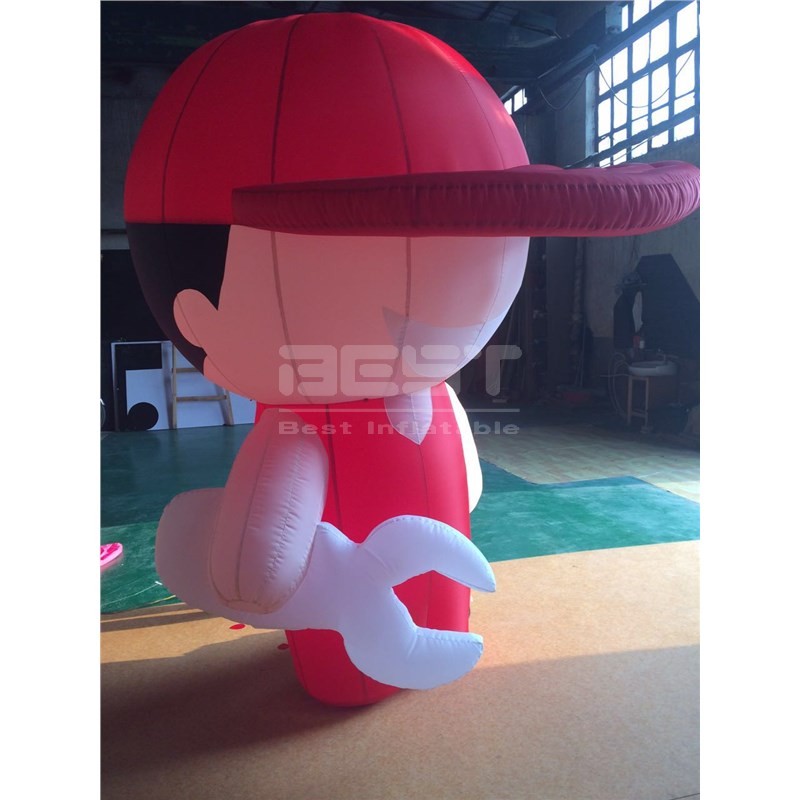 Commercial Customized Giant Inflatable Construction Worker / Inflatable Man Model For Sale