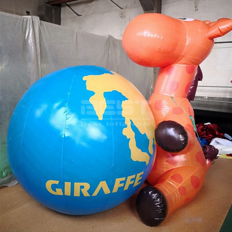 Inflatable Giant Inflatable Deer Holding Earth Outdoor Decoration Advertising Promotional