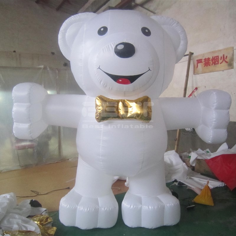 White cute inflatable bear decoration event Little bear inflatable for advertising