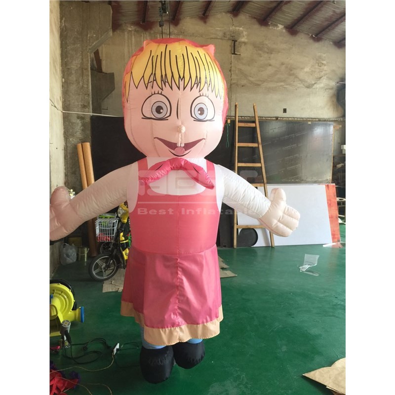 Best selling cartoon character walking costume Stage performance props inflatable Martha Bear mascot costume advertising