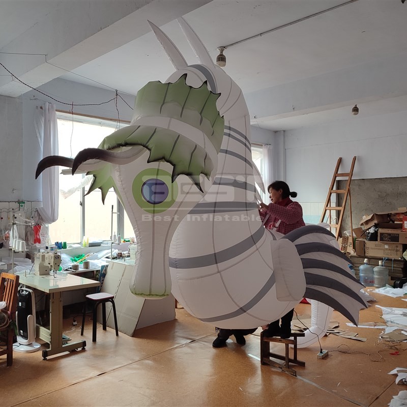 Multicolor inflatable seahorse Hippocampus sea horse mascot costume