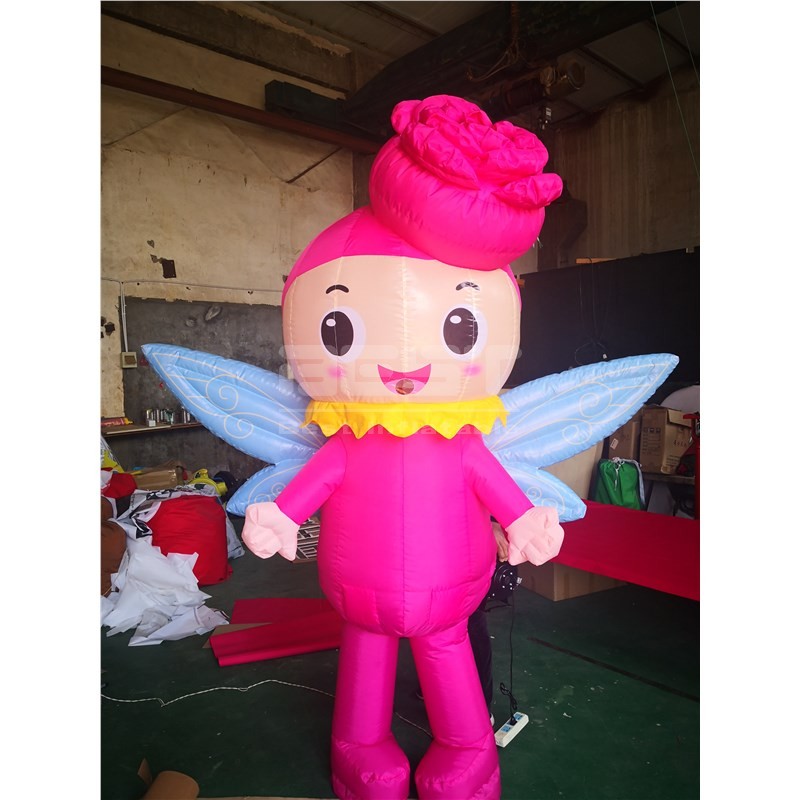 Huge Inflatable Mascots Custom High Quality Advertising Inflatable Flower Faerie Cartoon Character