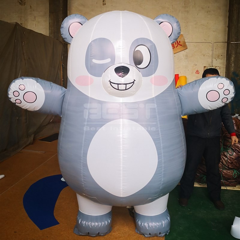 Giant Panda Balloon Oxford Inflatable Panda Cartoon Mascot For Outdoor Decoration