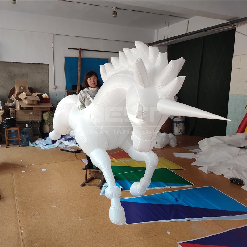 white inflatable horse inflatable horse costume unicorn for parade decoration