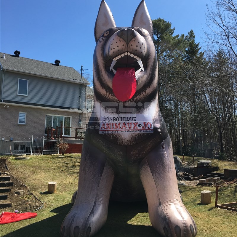 Realistic Advertising Inflatable Customized Cartoon Animals Model Funny Puppy Dog Wolf Dog