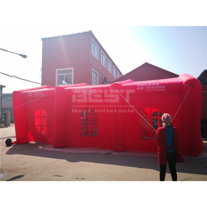 New top grade commercial inflatable tent durable inflatable red sewing tent for sale