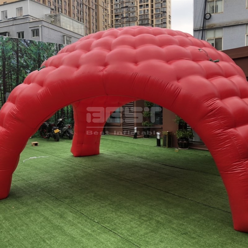 Red Color inflatable 4 legs inflatable spider dome cube tent for event