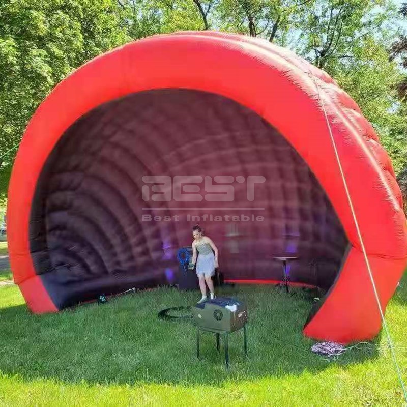 LED Light Inflatable Igloo Dome Tent Inflatable Big Red Tent Inflatable Cube Party Nightclub Party Tent