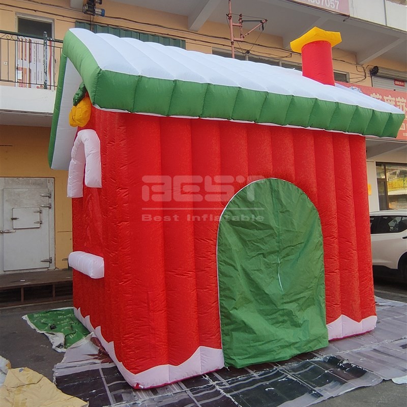 Inflatable Christmas Village House With LED Inflatable Christmas Village Santa Cabin House