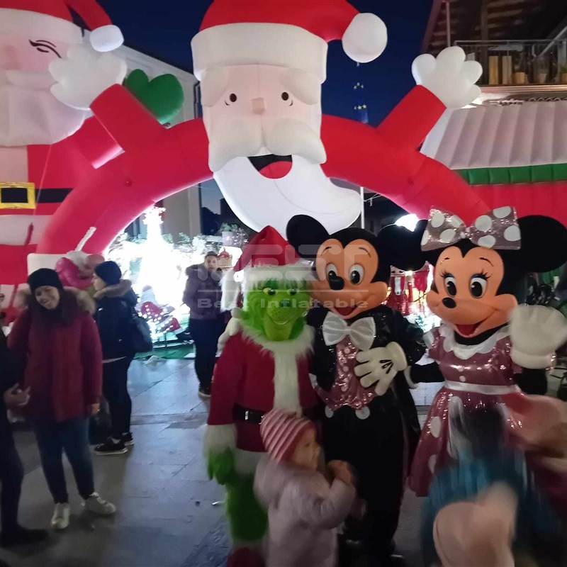Factory Direct Sale Inflatable Santa Claus Archway for Christmas Holiday Decoration