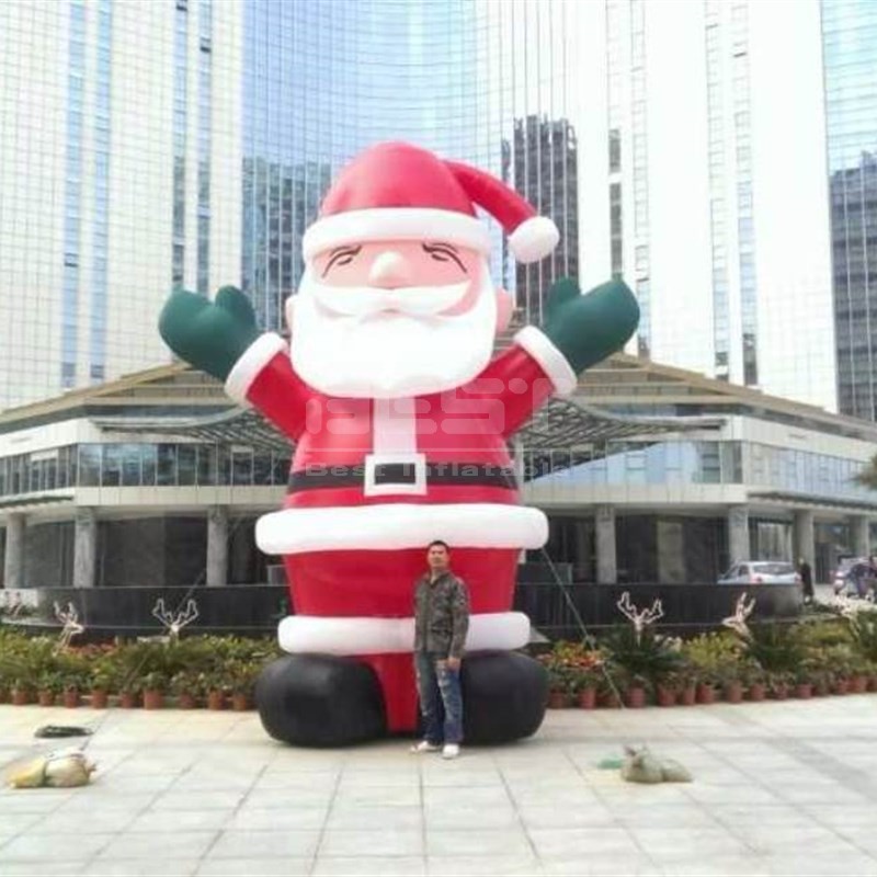 Welcome Christmas balloon jumbo strong inflatable Santa Claus balloon for sale