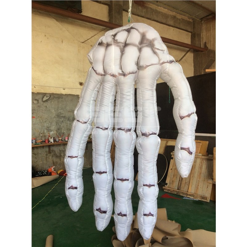 Customized Inflatable Hanging Skull Skeleton Hand for Halloween Party