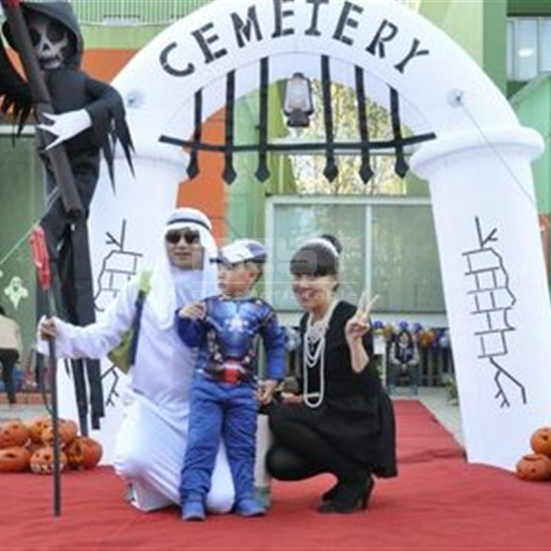 Cemetery Archway Cool Wholesale Light Up LED Halloween Lighting Halloween Inflatable Outdoor