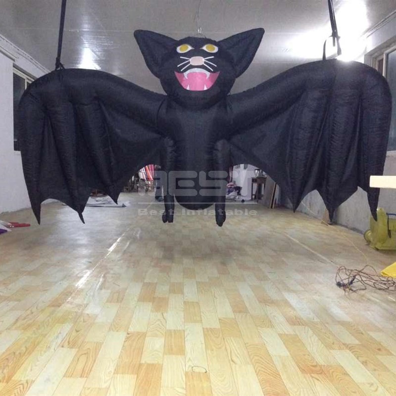 Large illuminated advertising decoration inflatable cartoon doll inflatable bat model