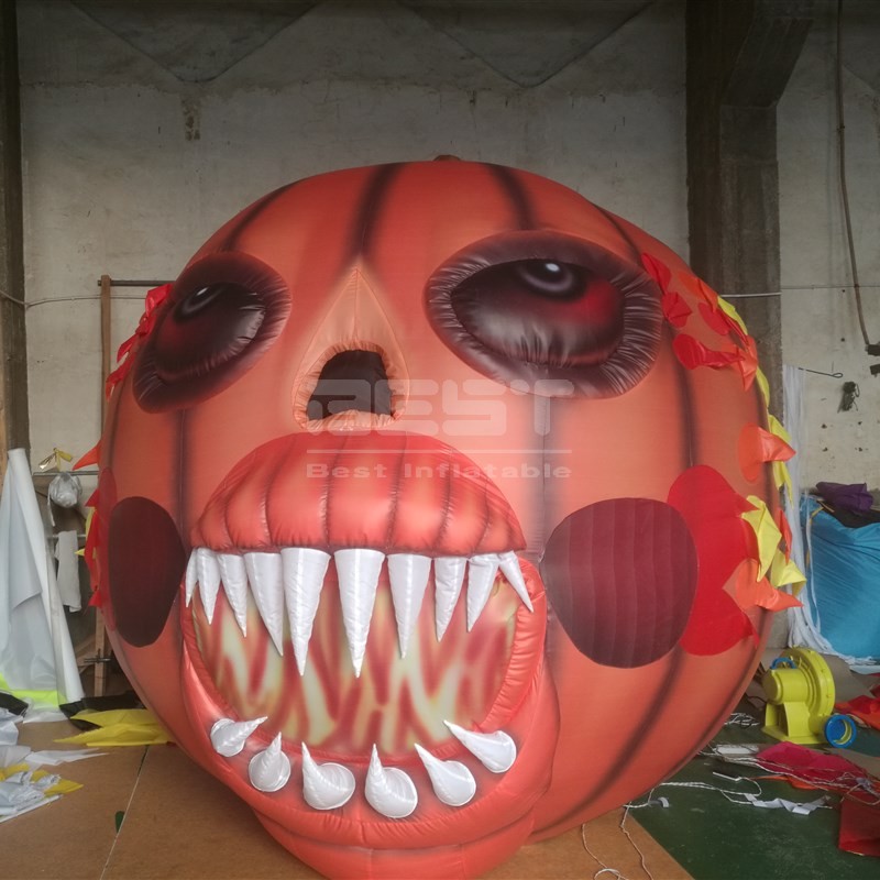 Halloween Inflatable Decoration Giant Inflatable Skull Pumpkin Head Balloon Customize Halloween Pumpkin Decoration