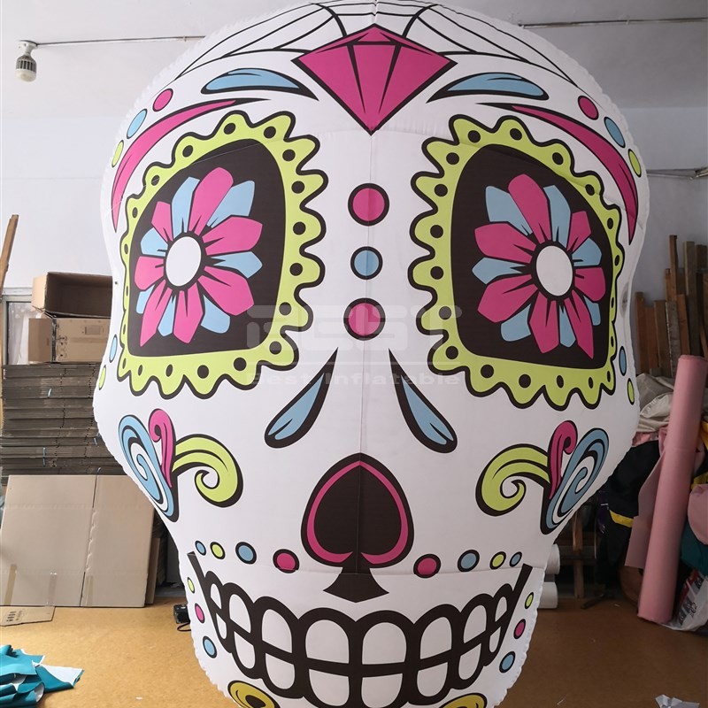 Crazy Awesome Halloween Inflatable skeleton Skull Golgo head blow up Halloween head