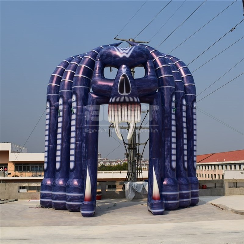 Inflatable Skull Demon Head Archway Cartoon Characters Clown Arch Halloween Party Nightclub Circus Entrance Decoration