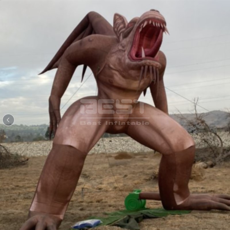 New Design Scary Halloween Decoration Inflatable Werewolf With Wing