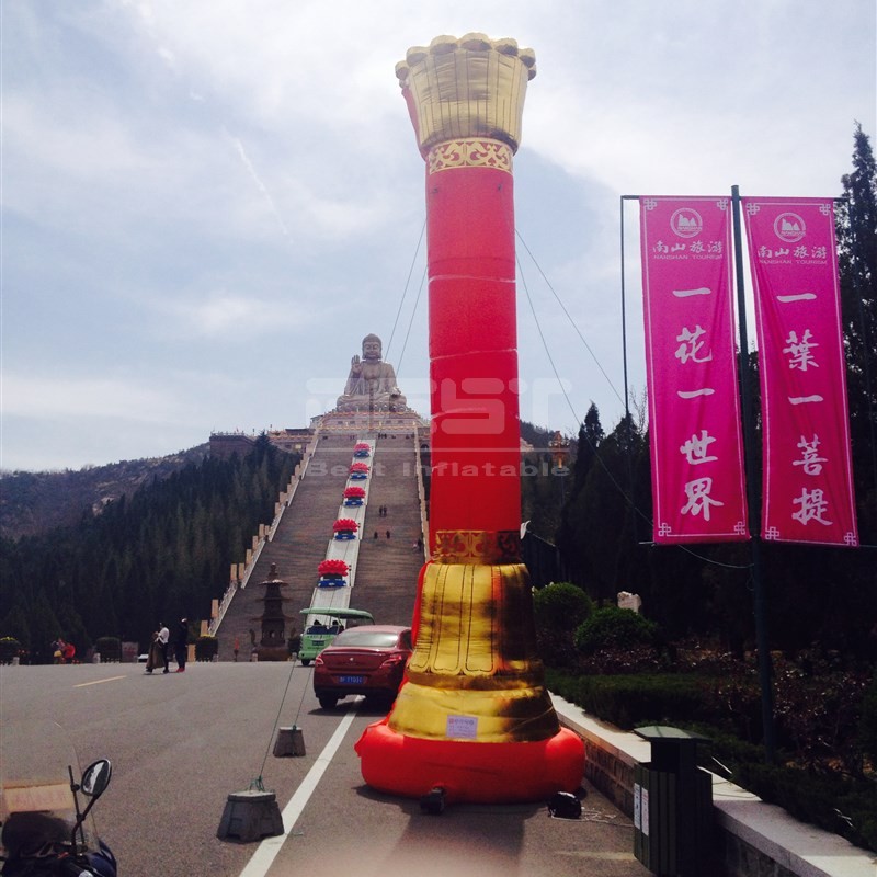 Fast Deliver Customized Outdoor Exhibition Inflatable Cartoon Bottle Promotional Event Inflatable Pillars Column