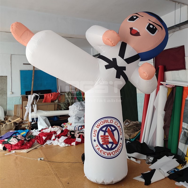 Hot Sale Inflatable Taekwondo Man Inflatable Cartoon Karate Man Model for Sports Events and Games