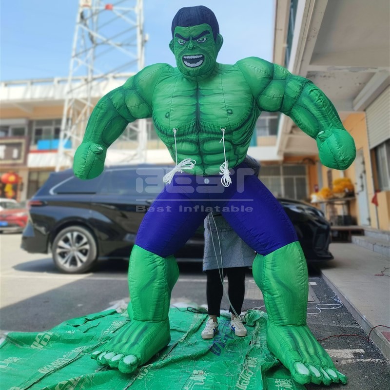 Factory Custom PVC Hulk Inflatable Cartoon Mascot Outdoor Advertising Inflatable Mascot