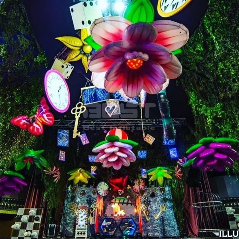 Hanging butterfly balloon inflatable lighting butterfly for Club party decorative Inflatable Led Lighting  For Event