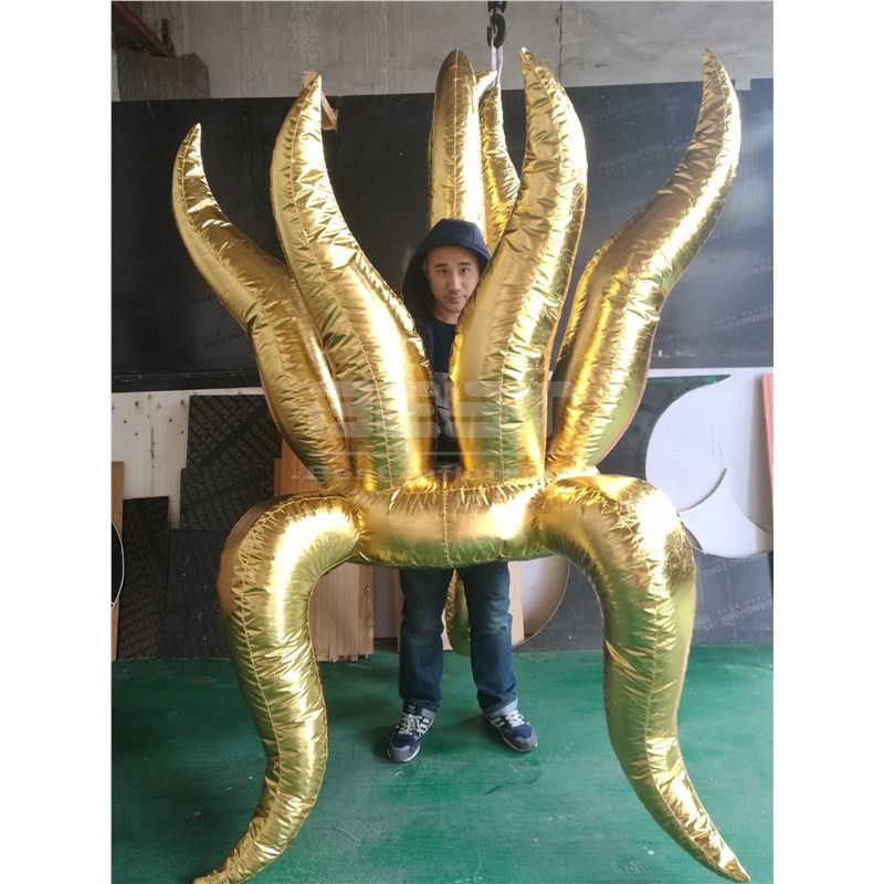 Circle Performance Parade Customized Gold Wing Inflatable Costume Decoration Walking Wing Inflatable