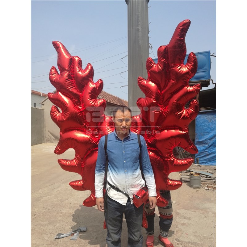 Parade Holiday Walking Performance Costume Stage Props Inflatable Red Butterfly Wings