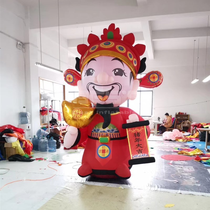 Advertising God of Wealth Inflatable Cartoon Model on Sale PVC Outdoor Decoration