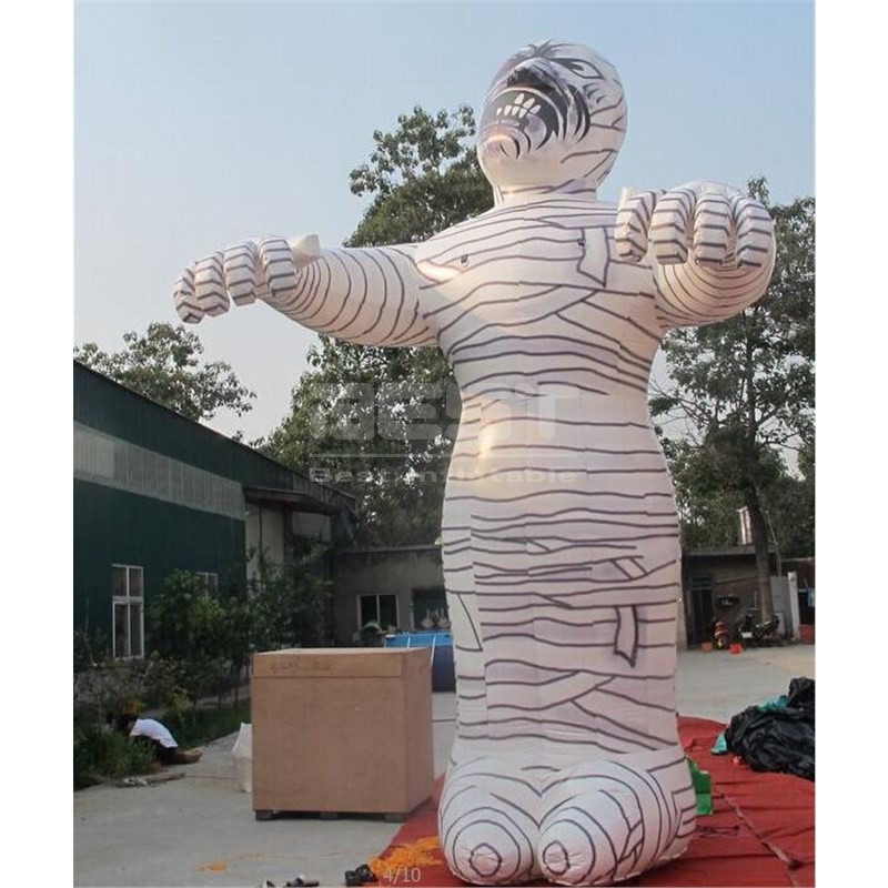 High Inflatable Halloween Mummy Scary Airblown Character For Halloween Holiday