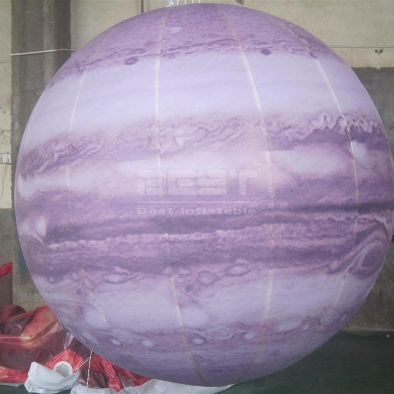 LED Planet Inflatable Balloons / Moon Earth Jupiter Mars Saturn Venus Uranus Neptune