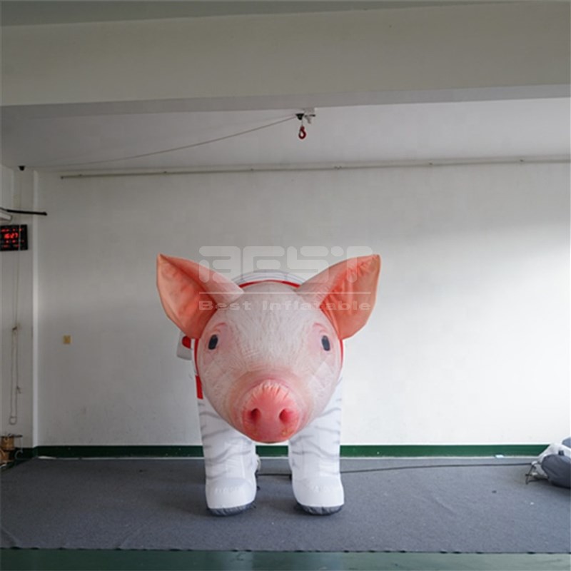 Concert stage decoration 2M high inflatable astronaut pig inflatable animal spaceman inflatable toy for indoor event