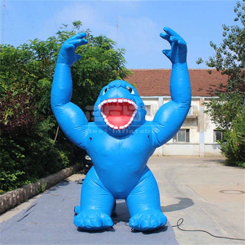 Advertising performance decoration inflatable blue gorilla model / inflatable orangutan for promotion