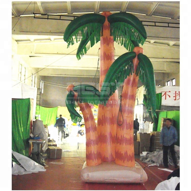 Green Inflatable coconut tree Air Dancer Mascot For Nightclub Decoration