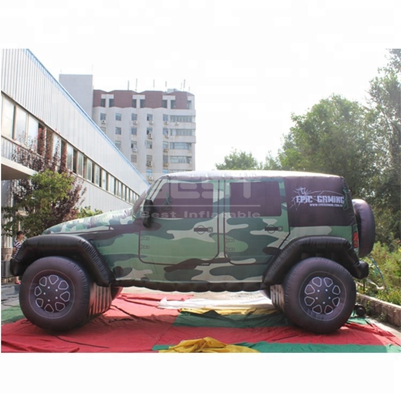 Advertising event decoration inflatable car inflatable jeep camouflage car