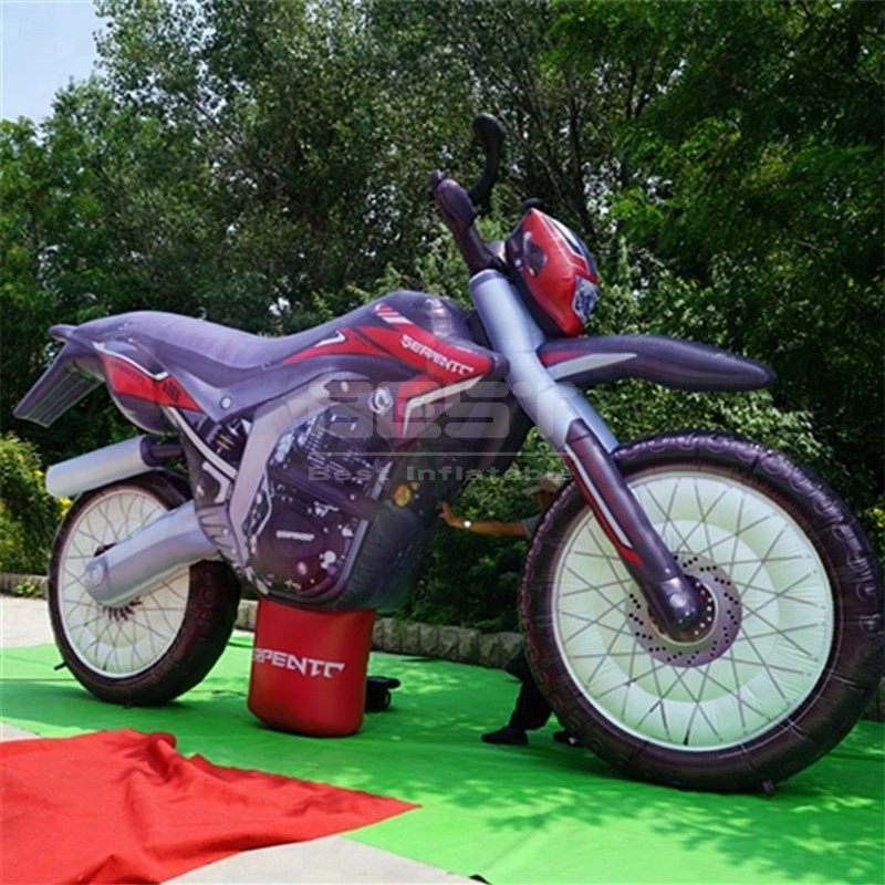 Realistic model advertising decoration inflatable motorcycle for sale