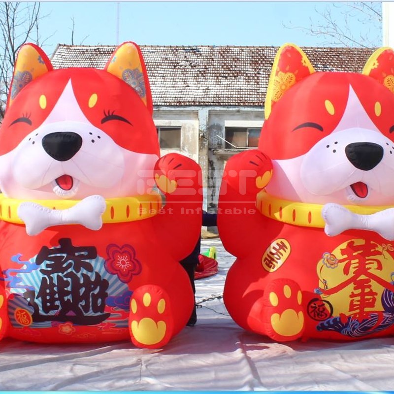 Big large huge oxford inflatable dog God of wealth for business start celebration ceremony cartoon animal model