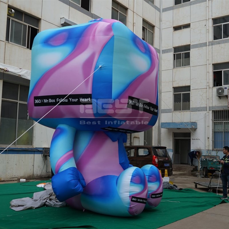 high quality custom made colorful box Inflatable cartoon character for advertising inflatables