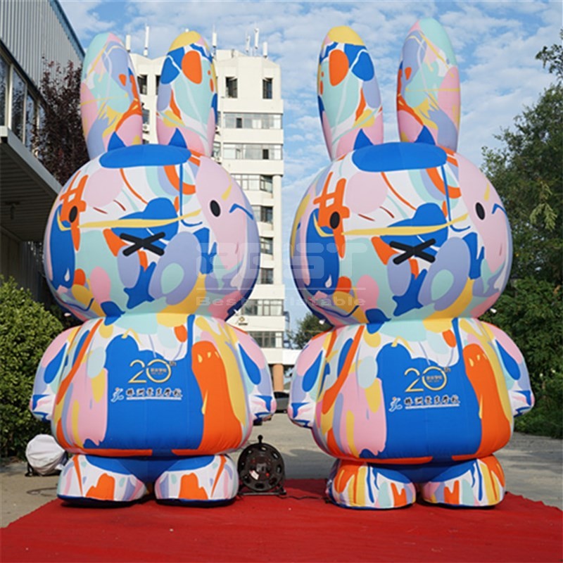 Commercial Inflatable Big Rabbit Cartoon Balloon For Promotion