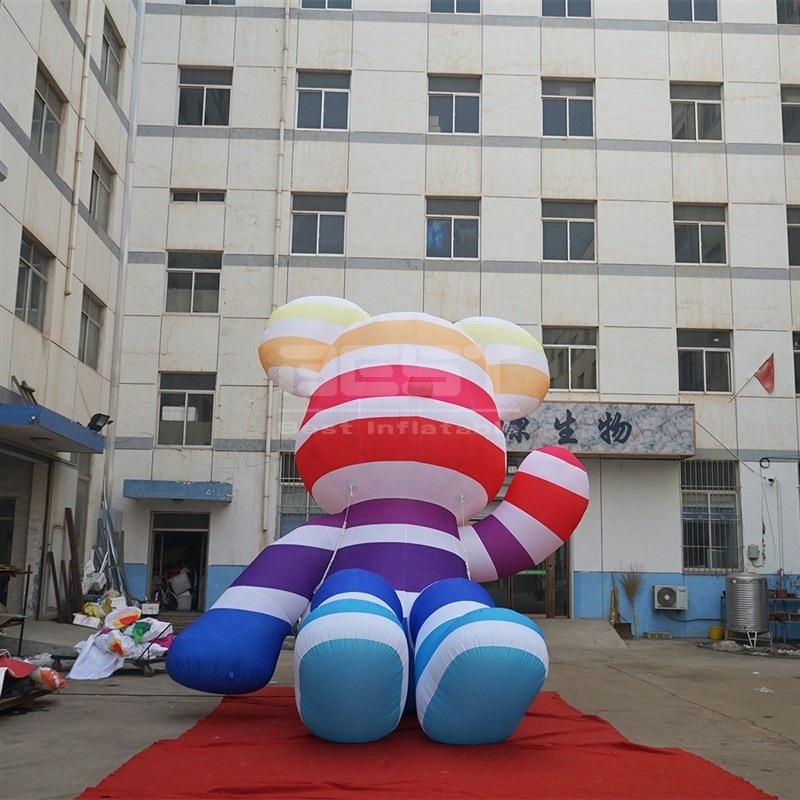 Backdrop mascot cartoon bear inflatable red bear balloon advertising outside event decoration