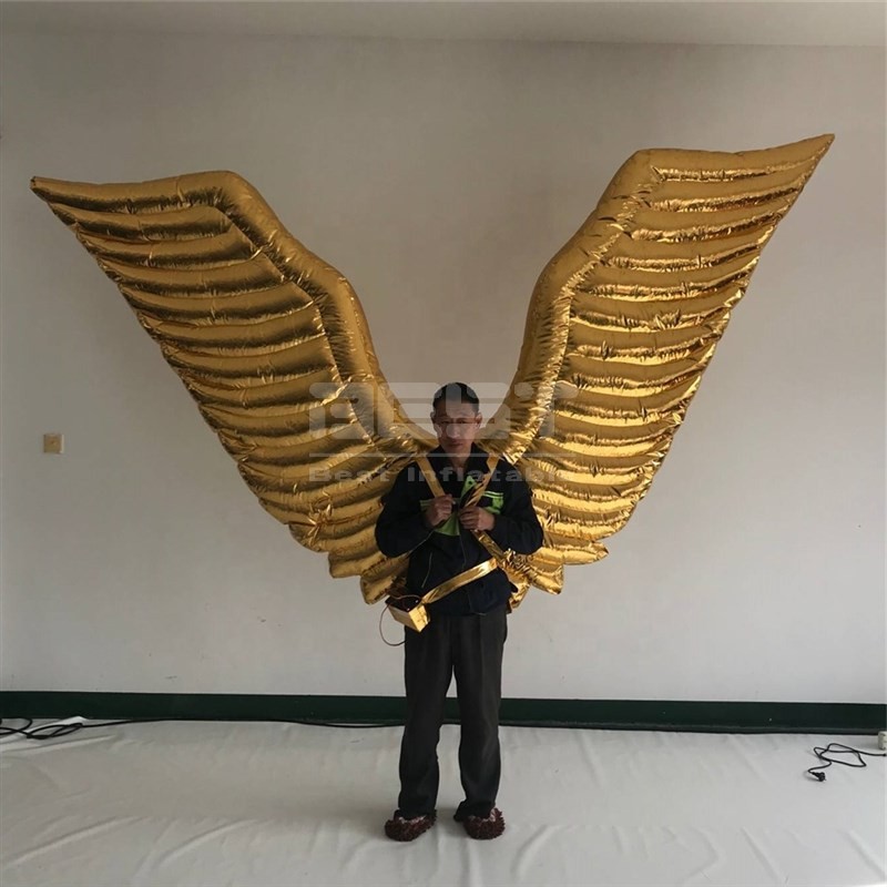 Carnival parade event show party entertainment inflatable gold dance costumes wings