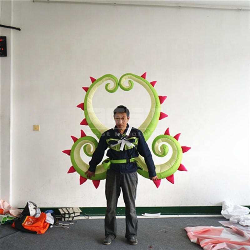 carnival parade event show performance green dance inflatable octopus wing costume party stage decoration