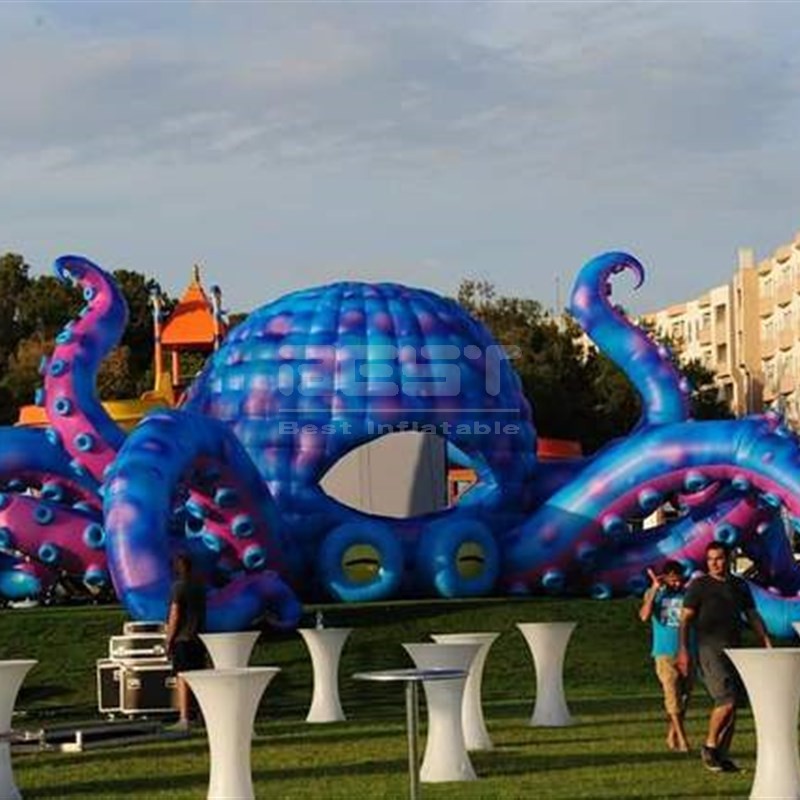 Giant Inflatable Octopus Tent booth Advertising inflatable octopus dj booth