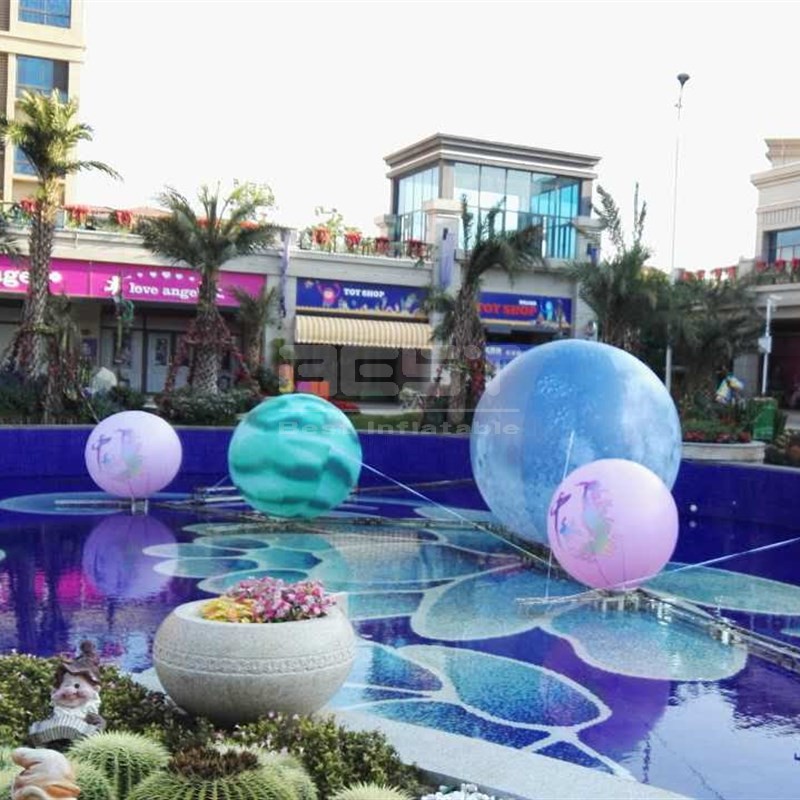 Giant Decorative Outdoor Inflatable Moon Led Light Balloon Lamp For Mid-Autumn Festival