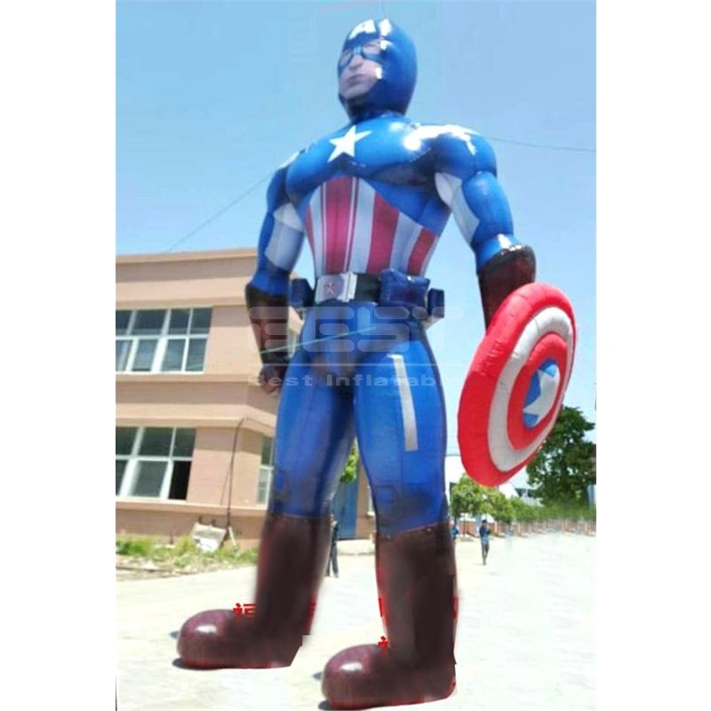 Customized Outdoor Advertising Inflatable Captain America Cartoon Model Super Hero