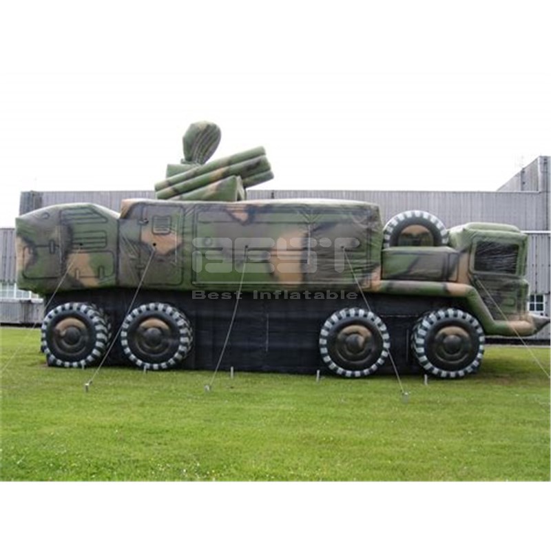 Inflatable Vehicle Oxford Cloth / PVC Inflatable Tanks Military Decoys Model
