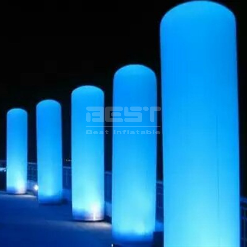 Advertising Led Light Inflatable Decoration Giant Column Inflatable Standing Pillar for Stage Decoration