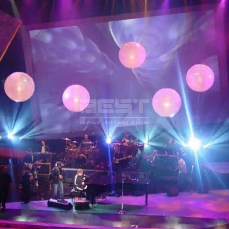 Light Up Led Pvc Cartoon Inflatable Bumper Ball Outdoor Beach Big Toy Pink Ball For Kids