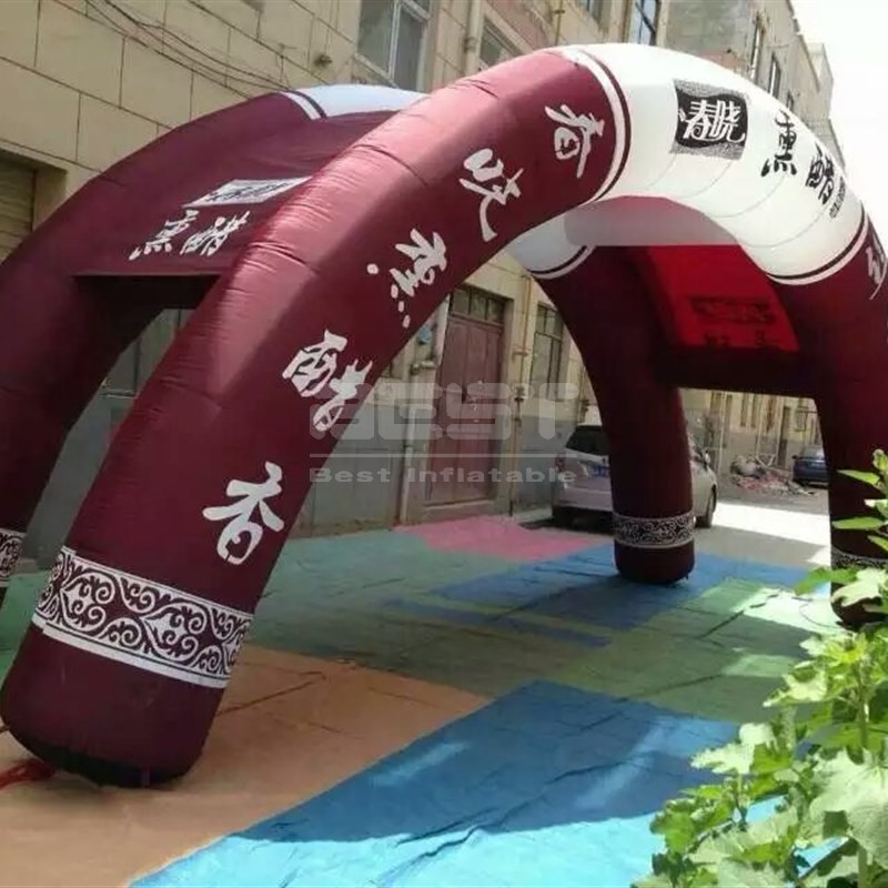 Double tube inflatable event arch tent, big inflatable stage cover for festival/concert